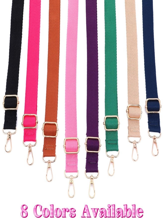 AojSup 8 Pcs Wide Purse Strap Crossbody Replacement, Adjustable Cross Body Straps for Handbags, Thick Purse Straps Replacement Crossbody with Zinc Alloy Buckles (8 Colors) - Image 4